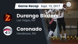 Recap: Durango  Blazers vs. Coronado  2017