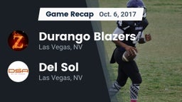 Recap: Durango  Blazers vs. Del Sol  2017