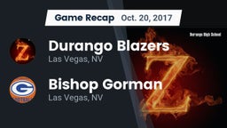 Recap: Durango  Blazers vs. Bishop Gorman  2017