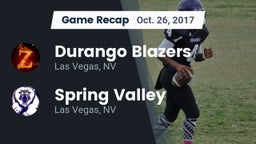 Recap: Durango  Blazers vs. Spring Valley  2017
