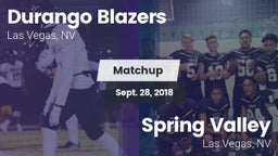 Matchup: Durango  vs. Spring Valley  2018