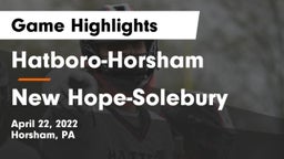 Hatboro-Horsham  vs New Hope-Solebury  Game Highlights - April 22, 2022