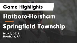 Hatboro-Horsham  vs Springfield Township Game Highlights - May 3, 2022