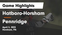 Hatboro-Horsham  vs Pennridge  Game Highlights - April 3, 2023
