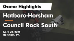 Hatboro-Horsham  vs Council Rock South  Game Highlights - April 20, 2023