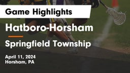Hatboro-Horsham  vs Springfield Township  Game Highlights - April 11, 2024