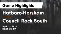 Hatboro-Horsham  vs Council Rock South  Game Highlights - April 29, 2024