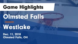 Olmsted Falls  vs Westlake  Game Highlights - Dec. 11, 2018