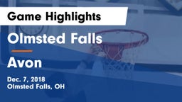 Olmsted Falls  vs Avon  Game Highlights - Dec. 7, 2018