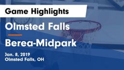Olmsted Falls  vs Berea-Midpark  Game Highlights - Jan. 8, 2019