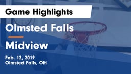 Olmsted Falls  vs Midview  Game Highlights - Feb. 12, 2019