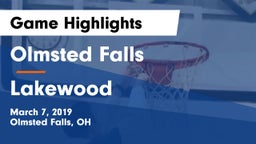 Olmsted Falls  vs Lakewood  Game Highlights - March 7, 2019