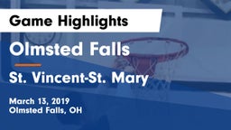Olmsted Falls  vs St. Vincent-St. Mary  Game Highlights - March 13, 2019