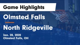 Olmsted Falls  vs North Ridgeville  Game Highlights - Jan. 28, 2020