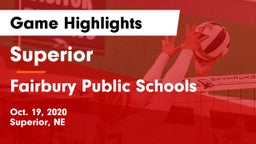 Superior  vs Fairbury Public Schools Game Highlights - Oct. 19, 2020