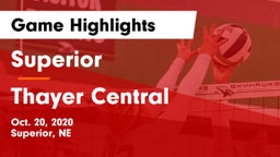 Superior  vs Thayer Central  Game Highlights - Oct. 20, 2020