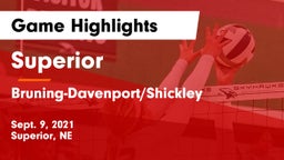 Superior  vs Bruning-Davenport/Shickley  Game Highlights - Sept. 9, 2021