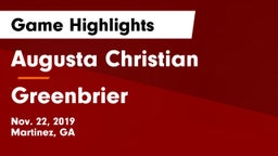 Augusta Christian  vs Greenbrier  Game Highlights - Nov. 22, 2019