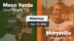 Matchup: Mesa Verde vs. Marysville  2016