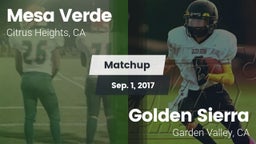 Matchup: Mesa Verde vs. Golden Sierra  2017