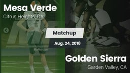 Matchup: Mesa Verde vs. Golden Sierra  2018