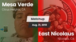 Matchup: Mesa Verde vs. East Nicolaus  2018