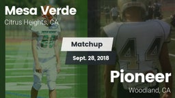 Matchup: Mesa Verde vs. Pioneer  2018