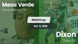 Matchup: Mesa Verde vs. Dixon  2018