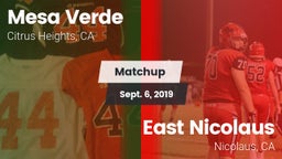 Matchup: Mesa Verde vs. East Nicolaus  2019