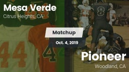 Matchup: Mesa Verde vs. Pioneer  2019