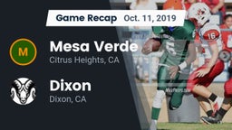 Recap: Mesa Verde  vs. Dixon  2019