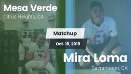 Matchup: Mesa Verde vs. Mira Loma  2019