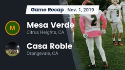 Recap: Mesa Verde  vs. Casa Roble 2019