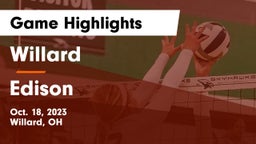 Willard  vs Edison  Game Highlights - Oct. 18, 2023