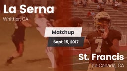 Matchup: La Serna High vs. St. Francis  2017