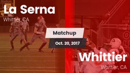 Matchup: La Serna High vs. Whittier  2017