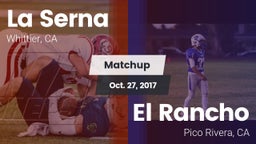 Matchup: La Serna High vs. El Rancho  2017