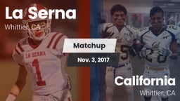 Matchup: La Serna High vs. California  2017
