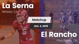 Matchup: La Serna High vs. El Rancho  2019