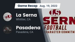 Recap: La Serna  vs. Pasadena  2022