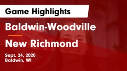 Baldwin-Woodville  vs New Richmond  Game Highlights - Sept. 24, 2020