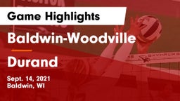 Baldwin-Woodville  vs Durand  Game Highlights - Sept. 14, 2021