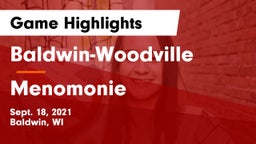 Baldwin-Woodville  vs Menomonie Game Highlights - Sept. 18, 2021