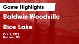 Baldwin-Woodville  vs Rice Lake  Game Highlights - Oct. 2, 2021