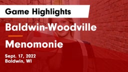 Baldwin-Woodville  vs Menomonie  Game Highlights - Sept. 17, 2022