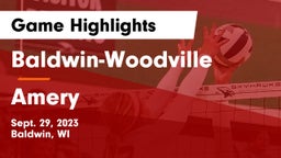 Baldwin-Woodville  vs Amery  Game Highlights - Sept. 29, 2023