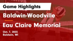 Baldwin-Woodville  vs Eau Claire Memorial  Game Highlights - Oct. 7, 2023