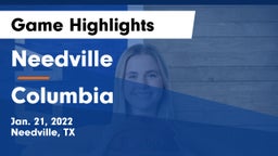 Needville  vs Columbia  Game Highlights - Jan. 21, 2022