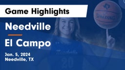 Needville  vs El Campo Game Highlights - Jan. 5, 2024