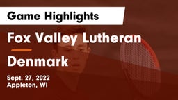 Fox Valley Lutheran  vs Denmark  Game Highlights - Sept. 27, 2022